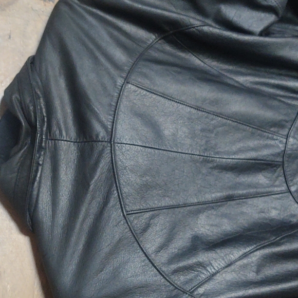 Vintage Lucky Leather Biker style Jacket  women's sz med - Picture 7 of 10